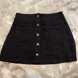 Black Jean Skirt